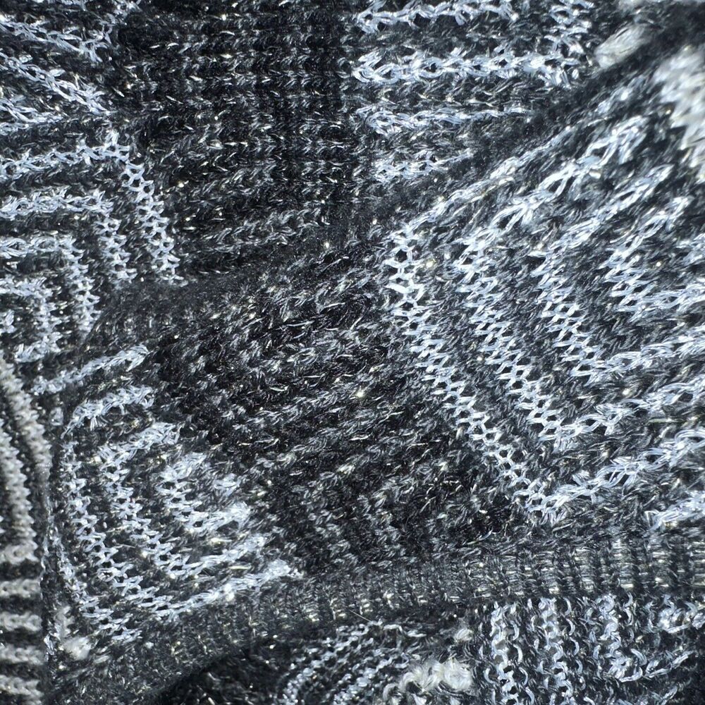 Grifflin Paris Dress Black Gray Cream Sleeveless Knit Stretch Size Small - Picture 9 of 9